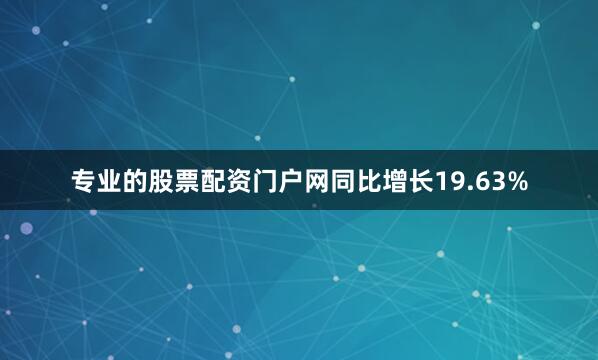 专业的股票配资门户网同比增长19.63%